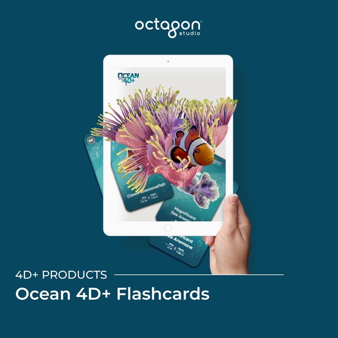 Ocean 4D+ 4 Ocean flash cards with augmented reality (AR) feature