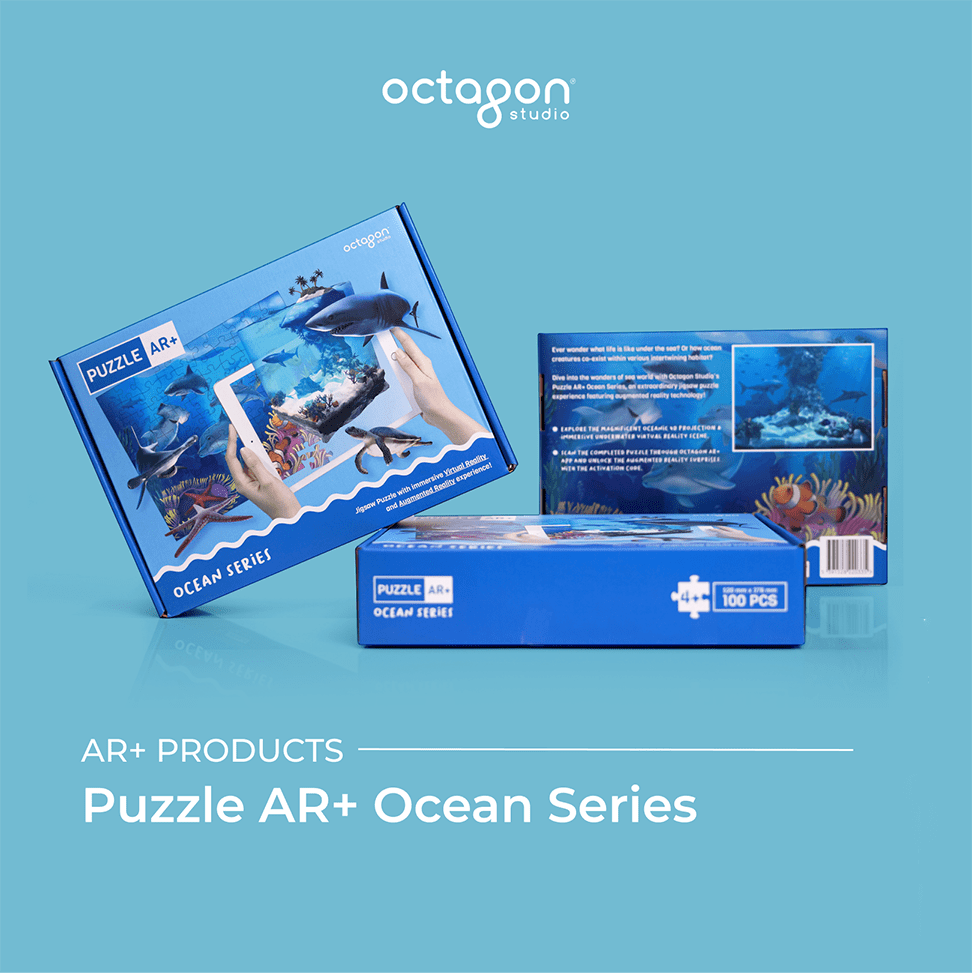 Ocean puzzle with augmented reality (AR) feature