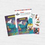 Mythical-themed activity kit suitable for party favor