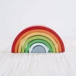 wooden rainbow stacking toy