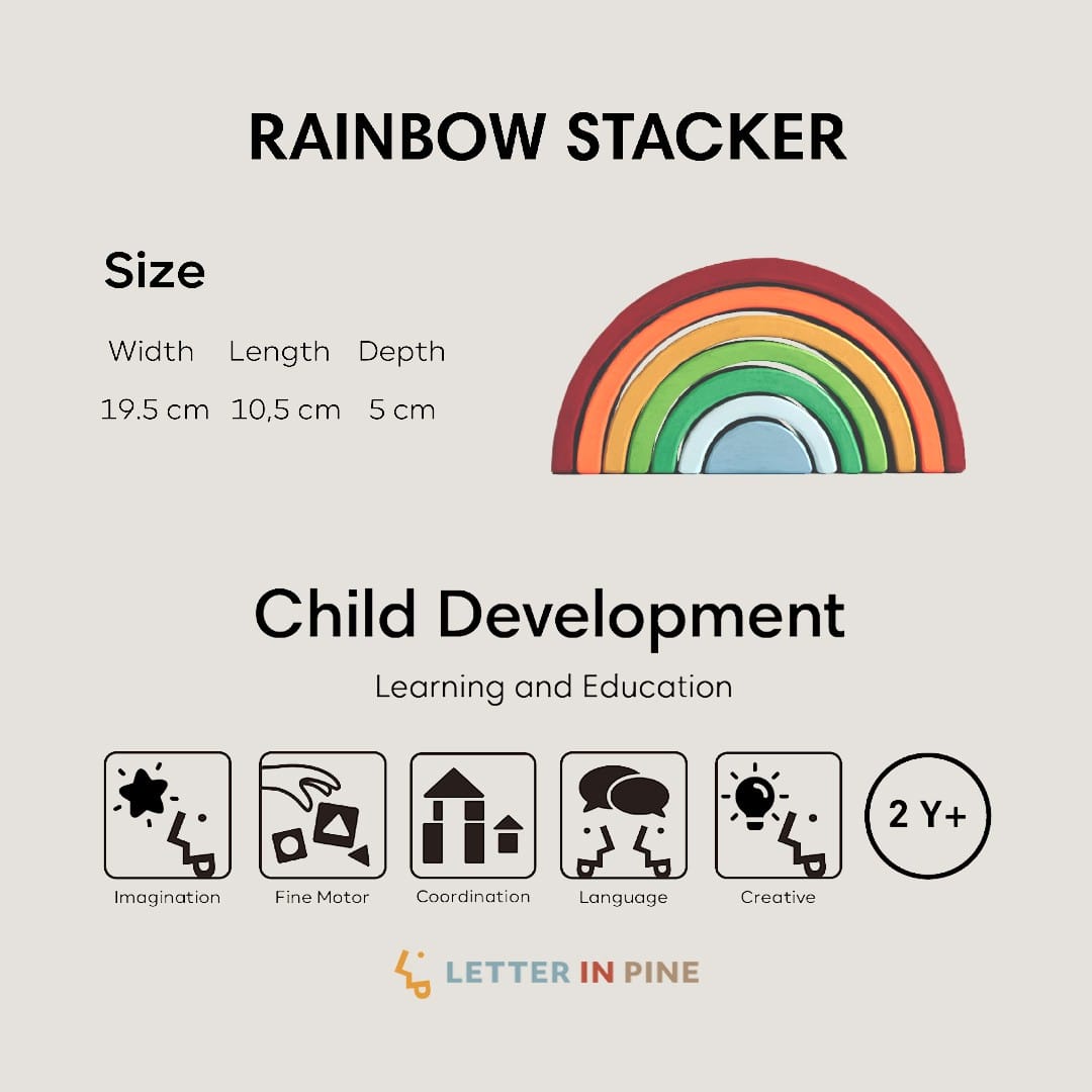 Rainbow Stacker_2 wooden rainbow stacking toy