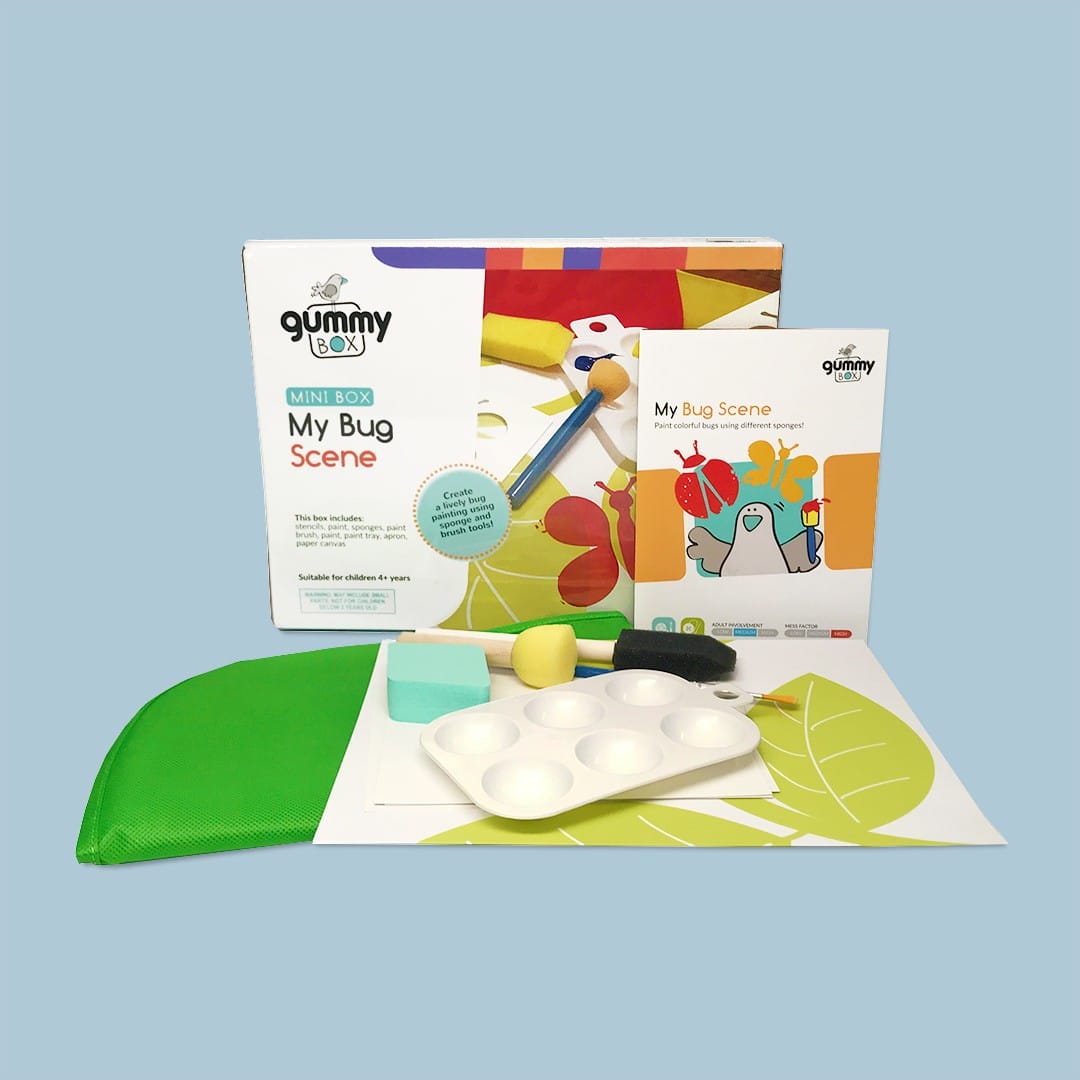 Bug-themed painting set with stencils
