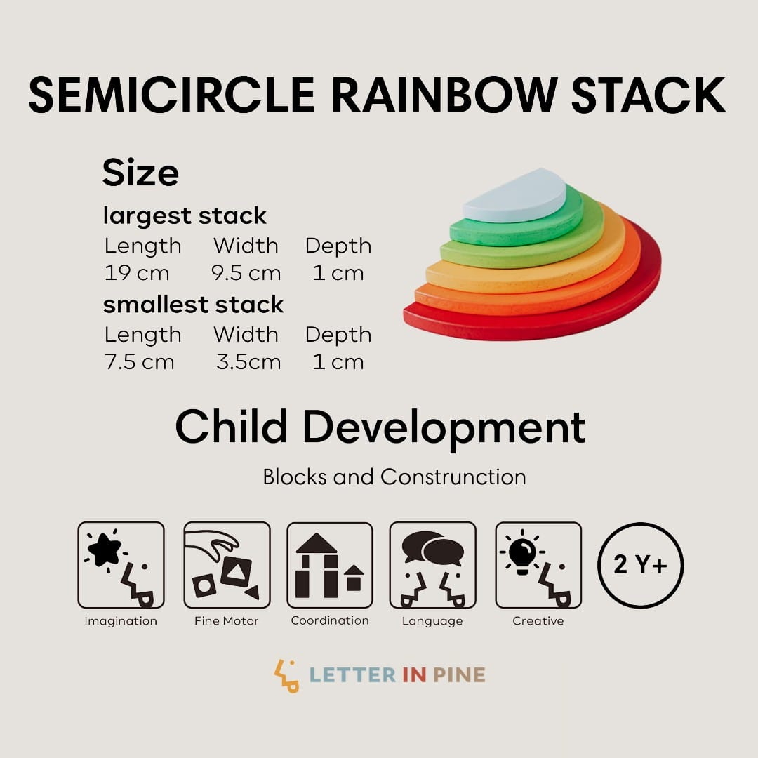 Semicircle Rainbow 6 Stack